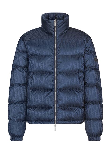 dior blue oblique puffer jacket|dior bubble jacket.